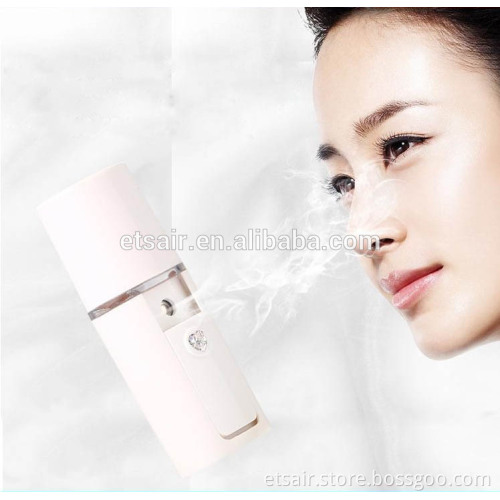 USB Rechargeable Beauty Instrument Portable Facial Steamer Spray Device Hydrating Water With 500MAH Battery Power Bank Face Care